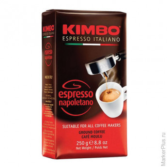Кофе в зернах KIMBO "Espresso Napoletano" (Кимбо "Эспрессо Наполетано"), натуральный, 250 г, вакуумн