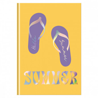 Записная книжка А5 80л. BG 'Summer', матовая ламинация, тиснение голографической фольгой, блок в точку