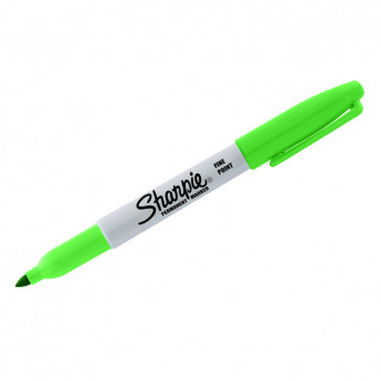 Маркер перманентный Sharpie "Fine", зеленый, пулевидный, 1мм 12 шт/в уп