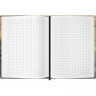 Блокнот Gold Collection А5 96л,клетка,картон,сшивка,резинка,черный