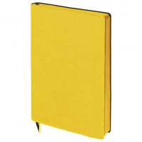 Бизнес-блокнот BRAUBERG Tweed, А5 148x213мм., под ткань, линия, 128л., желтый, КОД_1С
