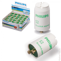 Стартеры для люминесцентных ламп PHILIPS S2, комплект 25 шт., 4-22 W, 220-240 V (двухламповая.схема 