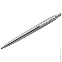 Ручка гелевая Parker 'Jotter Stainless Steel CT' черная, 0,7мм, кнопочный механизм, подар.уп.
