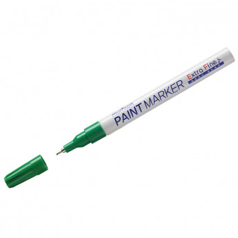 Маркер-краска MunHwa 'Extra Fine Paint Marker' зеленая, 1мм, нитро-основа, 12 шт/в уп