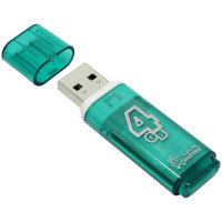 Память Smart Buy 'Glossy' 4GB, USB 2.0 Flash Drive, зеленый