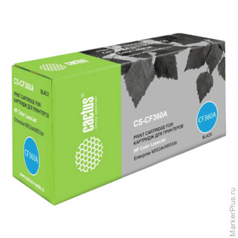 Картридж лазерный HP (CF360A) LaserJet Pro M552dn/M553dn/M553n, черный, ресурс 6000 стр., CACTUS, совместимый, CS-CF360A