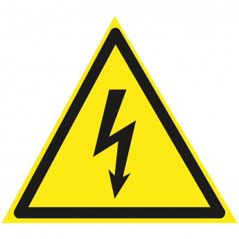 Знак предупрежд. OfficeSpace "Опасность поражения электрическим током", 200*200*200мм, самоклейка 5 шт/в уп
