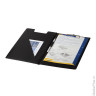 Папка-планшет ОФИСМАГ, А4 (340х240 мм), с прижимом и крышкой, картон/ПВХ, черная, 225982