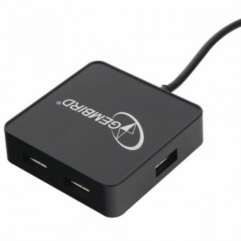 Хаб GEMBIRD UHB-242, USB 2.0, 4 порта, кабель 0,5 м, черный