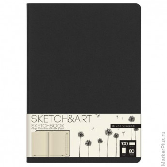 Скетчбук S&A ORIGINAL 179х250 80л БЕЖ 100г книж.перепл.мягк.черный 1-507/01 Скетчбук S&A ORIGINAL 179х250 80л БЕЖ 100г книж.перепл.мягк.черный 1-507/01