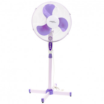 Вентилятор напольный Scarlett SC-SF111B10, с подсветкой, фиолетовый, белый