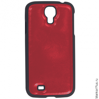 Защитная панель для Samsung Galaxy S4 SONNEN, пластик/кожзаменитель, красная, 261992