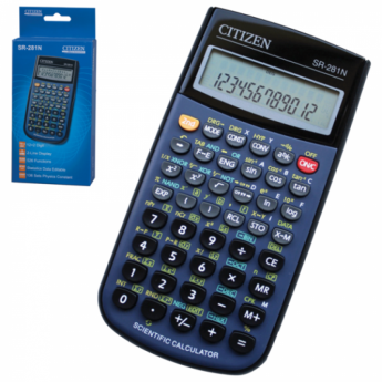 Калькулятор CITIZEN инженерный SR-281N, 12+2 разрядов, питание от батарейки, 154*80мм