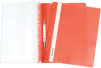 Папка-скоросшиватель пластик. перф. А4, 180мкм, оранжевая, 10 шт/в уп