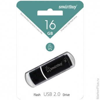 Память Smart Buy 'Crown' 16GB, USB 2.0 Flash Drive, черный