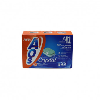 Таблетки для посудомоечных машин АПМ AOS Crystal 25шт/уп, комплект 25 шт