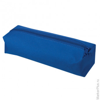 Пенал-тубус ПИФАГОР на молнии, текстиль, синий, 20х5 см, 104385