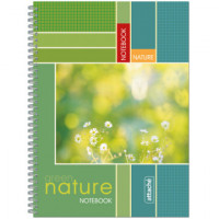 Тетрадь общая Attache,80л,клет,А4,спир,обл.мел.карт