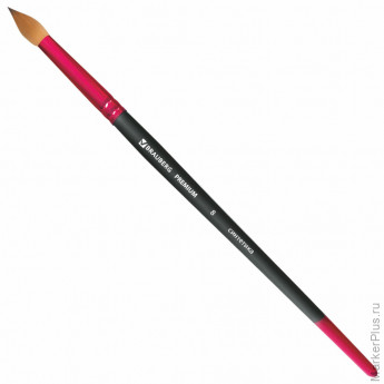 Кисть синтетика, круглая № 8, BRAUBERG PREMIUM, 201007