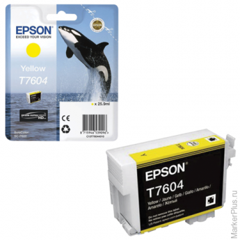 Картридж струйный EPSON (C13T76044010) Epson SC-P600, желтый, оригинальный