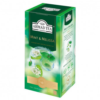 Чай Ahmad Tea зеленый Мята-Мелиса 25пакx1,5г/уп 2258