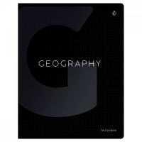 Тетрадь предметная 48л. Greenwich Line 'Сolor black' - География, софт-тач ламинация, выборочный УФ-лак, 70г/м2