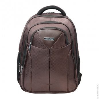 Рюкзак для школы и офиса BRAUBERG "Toff" (БРАУБЕРГ "Тоф"), 32 л, размер 46х35х25 см, ткань, коричнев
