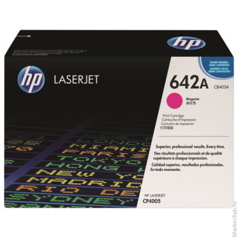 Картридж лазерный HP (CB403A) ColorLaserJet CP4005, пурпурный, оригинальный, ресурс 7500 стр.