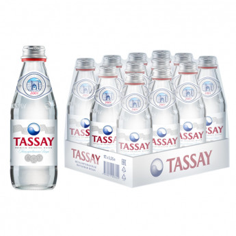 Вода TASSAY негазированная стекло 0,25 12шт/уп, комплект 12 шт
