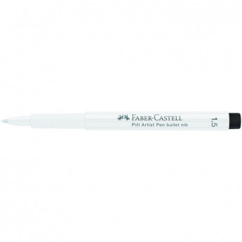 Ручка капиллярная Faber-Castell "Pitt Artist Pen" цвет 101 белый, 1,5мм, пишущий узел "пуля"