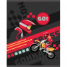 Тетрадь общая А5 96л №1School Motocross черн-крас,клет,скреп, ВД-лак