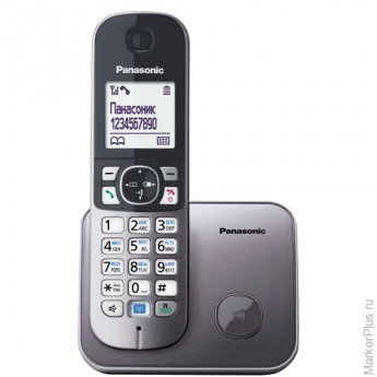 Радиотелефон PANASONIC KX-TG6811RUM, память 50 номеров, АОН, повтор, спикерфон, полифония, 10-100 м,