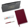Ручка шариковая PARKER 'Jotter Plastic CT', корпус красный, ежедневник А5 красный, пакет, 880897