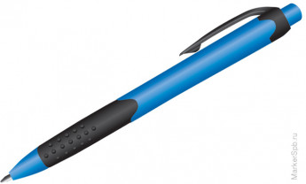 Ручка шариковая автоматическая "OfficeSpace" синяя, 0,7мм, грип, цветной корпус