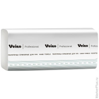 Полотенца бумажные листовые VEIRO Professional Basic (V-сложение) 1сл, 250л/пач, белые, 20 шт/в уп