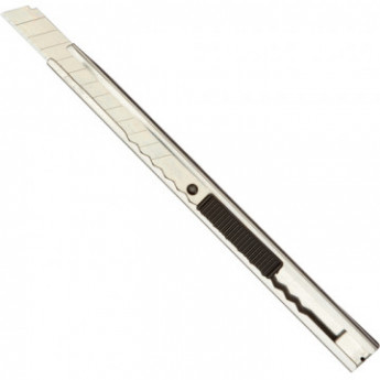 Нож канцелярский 9мм Attache металлический, фиксатор, цв.металлик