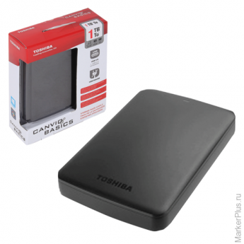Диск жесткий внешний TOSHIBA Canvio Basics, 1 Tb, 2,5", USB 3.0, черный, HDTB310EK3AA