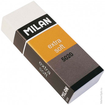 Ластик MILAN 5020, каучук, картонный держатель, 61*23*12мм