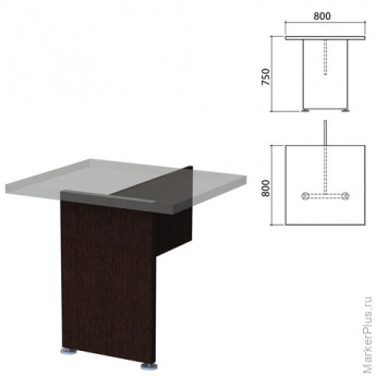 Каркас модуля стола приставного "Приоритет" (ш800*г800*в750 мм), венге, К-920, ш/к 34253, К-920 венге