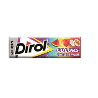 Жевательная резинка DIROL Colors Фруктовый рандом аром. б/с, 13,6гх30шт/уп, комплект 30 шт