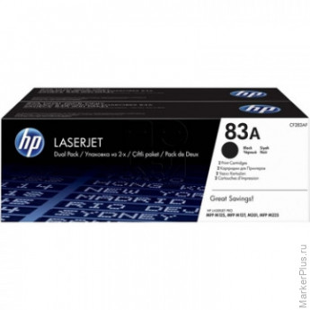 Картридж лазерный HP 83A CF283AF чер. для LJ Pro M201/MFP M125 (2шт/уп), комплект 2 шт