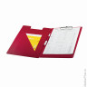 Папка-планшет ОФИСМАГ, А4 (340х240 мм), с прижимом и крышкой, картон/ПВХ, бордовая, 225984
