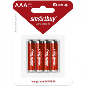 Батарейка SmartBuy LR06 BC4, 4 шт/в уп