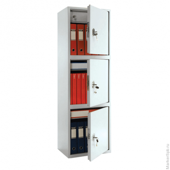 Шкаф металлический для документов ПРАКТИК "SL-150/3Т", 1490х460х340 мм, 3 отделения, 43 кг, сварной