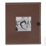 Фотоальбом BRAUBERG на 36 фотографий 10х15 см, твердая обложка под кожу, коричневый, 390658