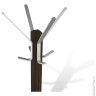Вешалка-стойка SHT-CR11, 1,8 м, основание 40 см, 5 крючков + 2 дополнительных, дерево/металл, венге/