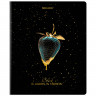 Тетрадь А5, 48 л., BRAUBERG, скоба, клетка, матовая ламинация, фольга, "Black&Gold" (микс в спайке), 404370