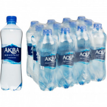 Вода питьевая Аква Минерале ПЭТ 0,5л газ.12 шт/уп, комплект 12 шт