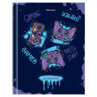 Дневник 5-11 класс 48 л., твердый, BRAUBERG, глянцевая ламинация, с подсказом, 'GAMER', 106629