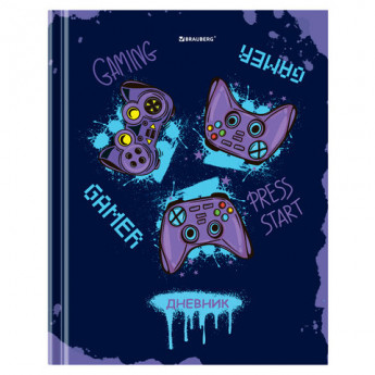 Дневник 5-11 класс 48 л., твердый, BRAUBERG, глянцевая ламинация, с подсказом, 'GAMER', 106629